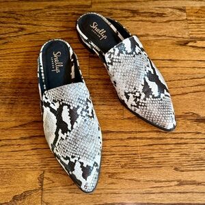 Shellys London Canterra Faux Snakeskin Mules, 40/9